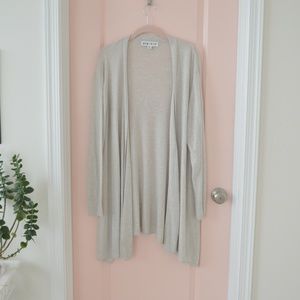 EUC Ava and Viv Oatmeal Long Cardigan